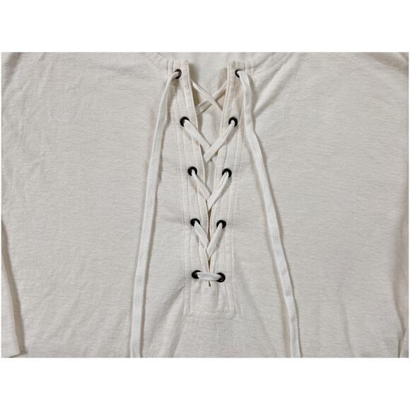 Madewell Women's Libra Beige Lace-Up Tunic Tee - S EUC - Picture 10 of 15